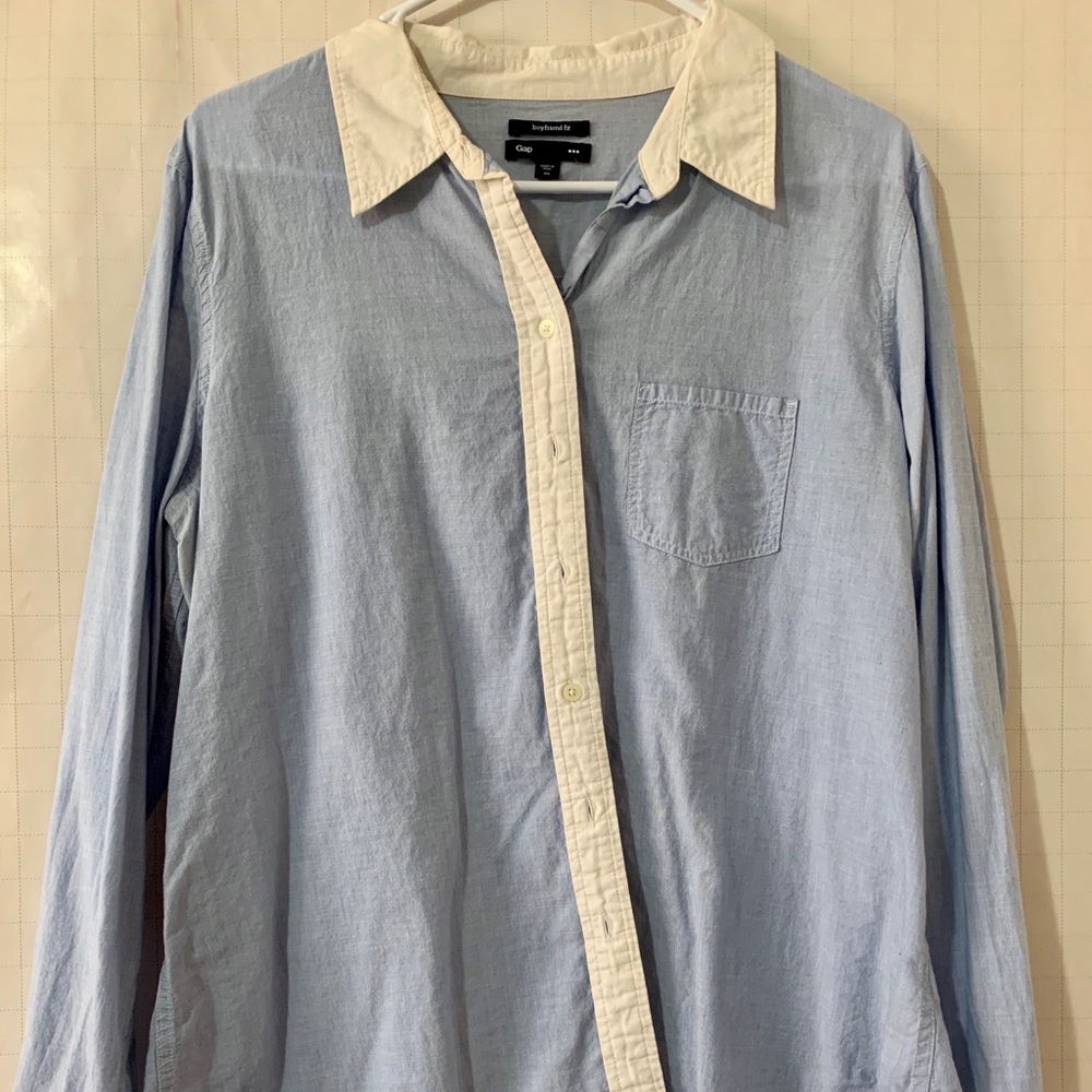 Gap XL Blue Button Down Shirt